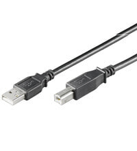 Аксессуар USB 2.0 Wentronic 0.25m A/B черный 0.25м - USB A - USB B - Самец/Самец