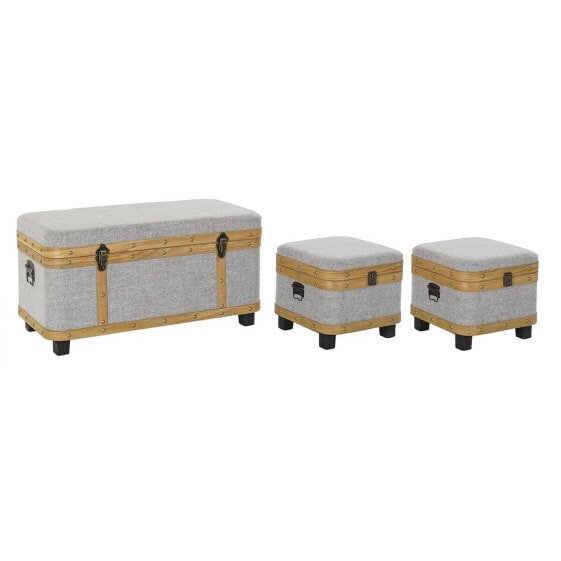 Set of Chests DKD Home Decor 80 x 42 x 42 cm Wood Polyester