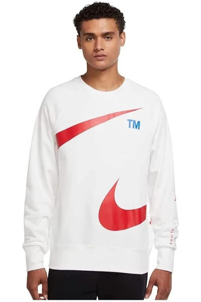 Swoosh Erkek Beyaz Sweatshirt Dr8995-100