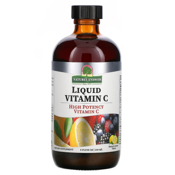 Liquid Vitamin C-1000 with Rose Hips & Citrus Bioflavonoids, Natural Lemon, 8 fl oz (240 ml)