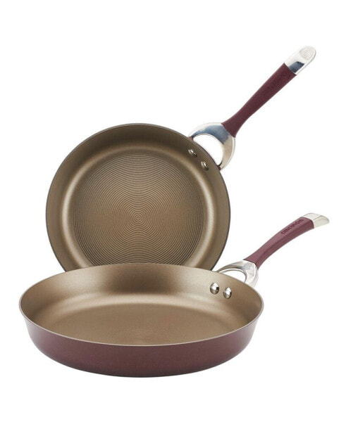 Symmetry Merlot 2-Pc. Hard-Anodized Non-Stick French Skillet Set