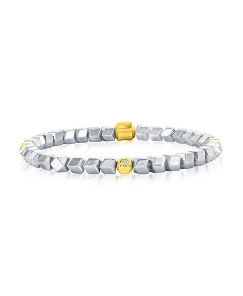 Stainless Steel Multi-Cut Bead Bracelet