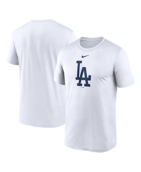 Men's White Los Angeles Dodgers Legend Fuse Large Logo Performance T-shirt