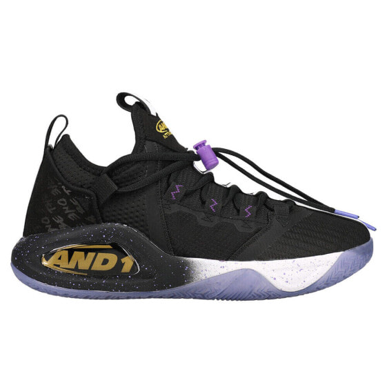 AND1 Attack 2.0 Basketball Mens Black, Purple Sneakers Athletic Shoes AD90028M-