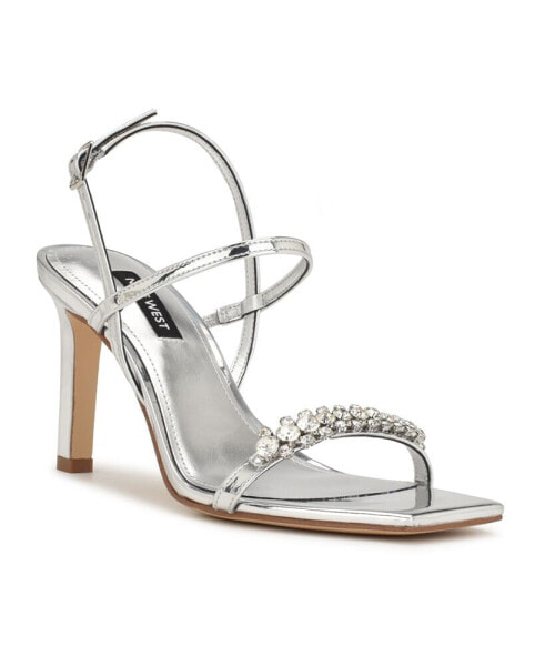 Women's Oreece Square Toe Embellished Dress Sandals