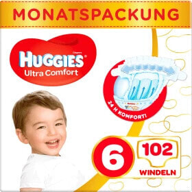 Windel Ultra Comfort Gr. 6 (15-30 kg), Monatsbox, 102 St