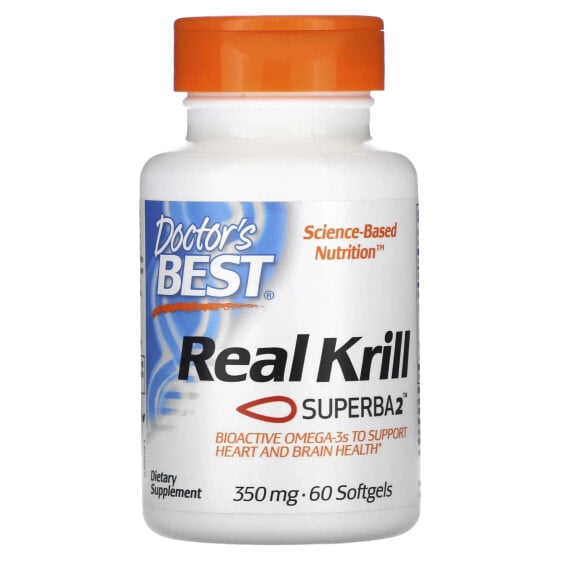 БАД Рыбий жир Doctor's Best Real Krill, 350 мг, 60 капсул