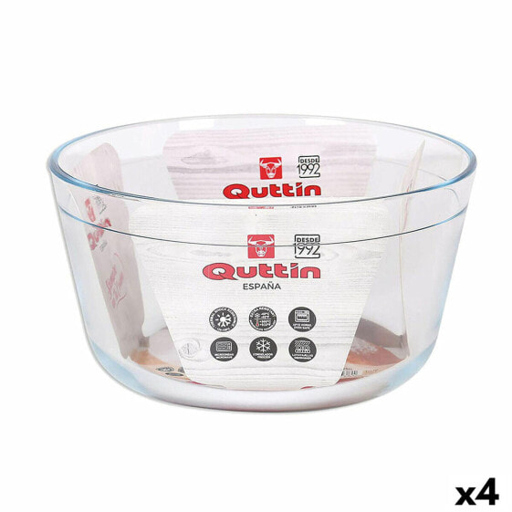 Поддон для выпечки Quttin 104639 Стеклянный 2,9 L (4 шт) (21,5 см)