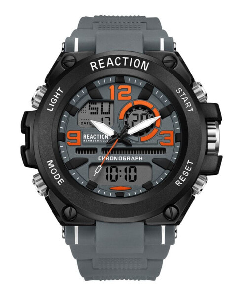 Men's Analog Digital Gray Plastic Watch 49mm