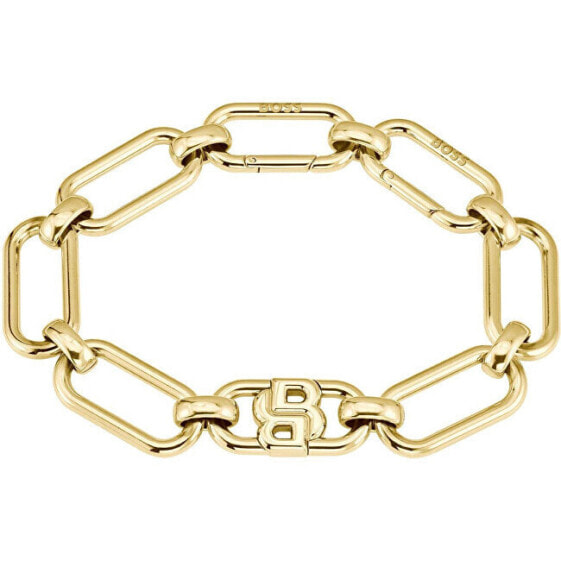 Stylish gold-plated bracelet Double B 1580628