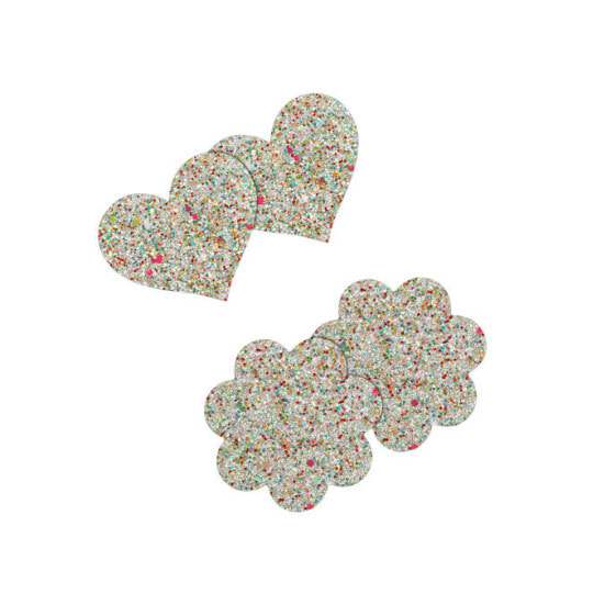 Pretty Pasties - Heart and Flower Glow, 2 Paar