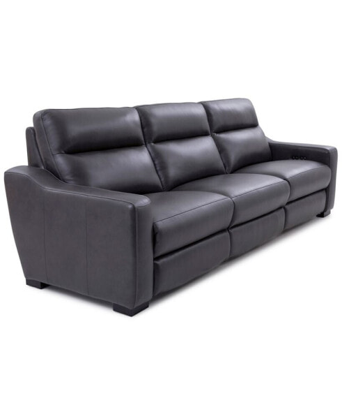 Gabrine 3-Pc. Leather Sofa with 3 Power Recliners, Created for Macy's