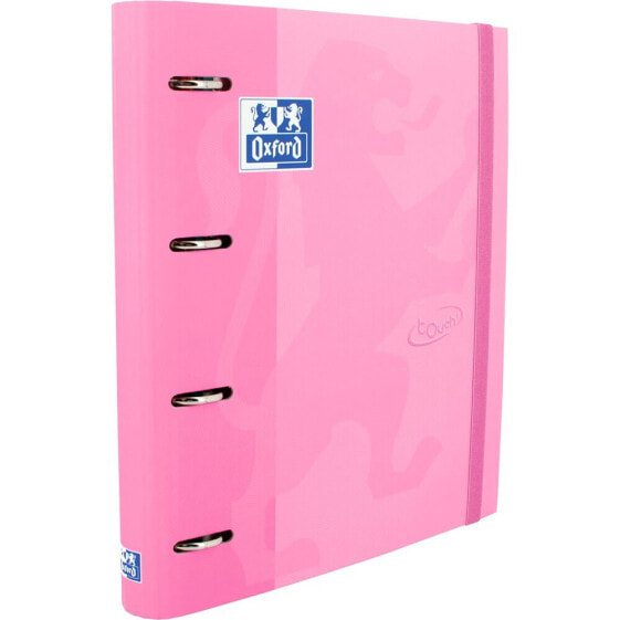 OXFORD HAMELIN 4 Rings With Replacement And Rubber Lid A4+ Extra -Loss With Replacement 100 Leaf 5X5 Tauch Color Fuchsia Finish