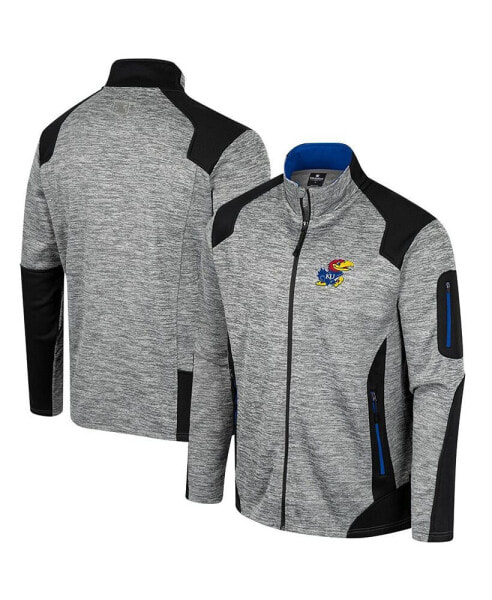Men's Gray Kansas Jayhawks Silberman Color Block Full-Zip Jacket