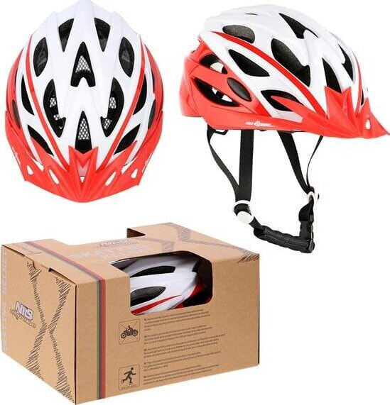 Nils Extreme MTW210 BIAŁO-CZERWONY ROZM. L (59-65CM) KASK NILS EXTREME