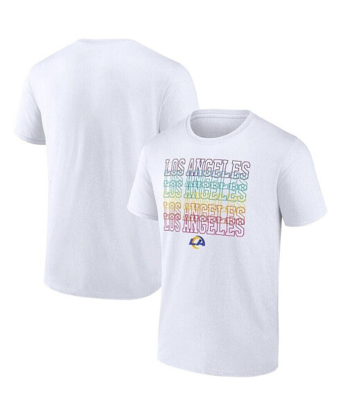Men's White Los Angeles Rams City Pride Team T-shirt