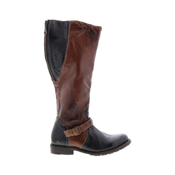 Bed Stu Glaye S F321139 Womens Black Leather Hook & Loop Knee High Boots