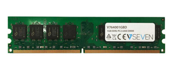 V7 1GB DDR2 PC2-6400 800Mhz DIMM Desktop Memory Module - V764001GBD - 1 GB - 1 x 1 GB - DDR2 - 800 MHz - 240-pin DIMM - Green