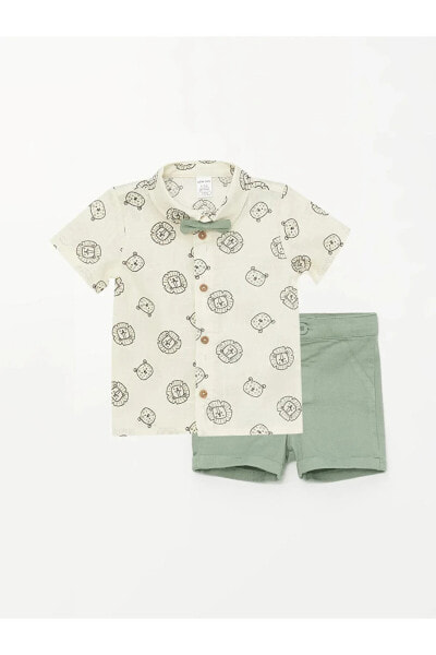 Костюм для малышей LC WAIKIKI - набор рубашка и шортыладетный (с рисунком)
