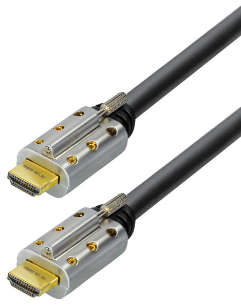 Transmedia C505-25L - 25 m - HDMI Type A (Standard) - HDMI Type A (Standard) - Black - Gold - Silver