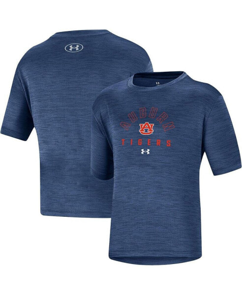 Big Boys Heather Navy Auburn Tigers Vent Tech Mesh Performance T-shirt