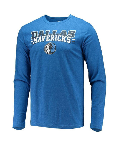 Men's Black, Blue Dallas Mavericks Long Sleeve T-shirt and Pants Sleep Set