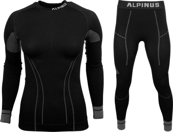 Alpinus Bielizna termoaktywna damska Alpinus Base Layer Set czarno-szara GT18370 XL