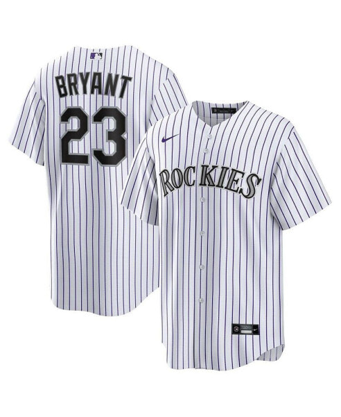 Men's Kris Bryant White, Purple Colorado Rockies Replica Player Jersey