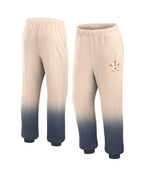 Women's Tan, Navy Distressed Houston Astros Luxe Ombre Lounge Pants