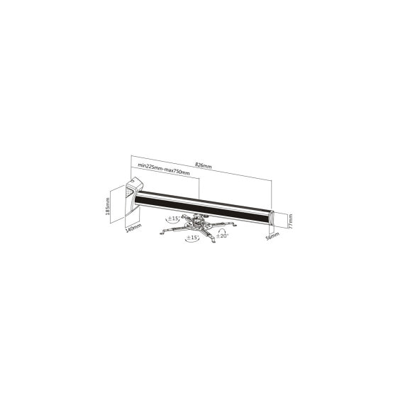InLine Wall Mount for Projector - max. 16kg