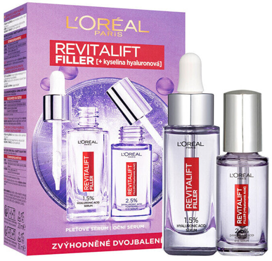 Набор для ухода за лицом L'Oreal Paris Revitalift Filler с гиалуроновой кислотой