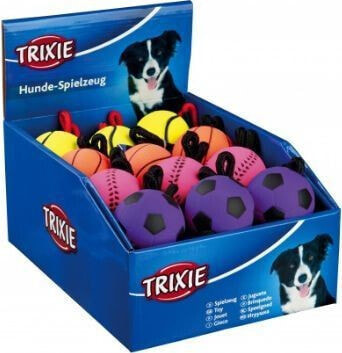 Trixie Neon balls made of soft rubber on a string, 24 pcs / pack, diam. 6 cm / 30 cm