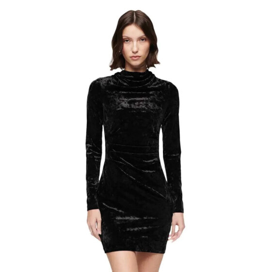 SUPERDRY Velvet Longsleeved Mini Dress