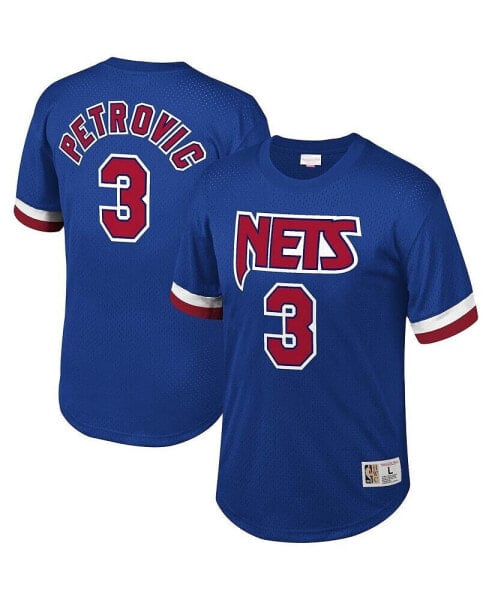 Men's Drazen Petrovic Royal New Jersey Nets Mesh T-shirt