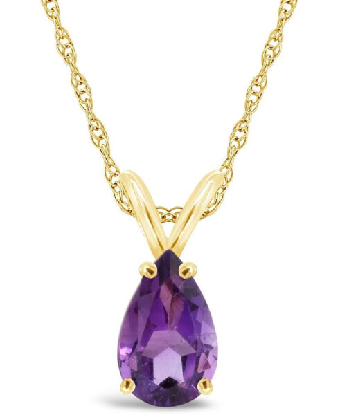 Macy's amethyst Pendant Necklace ( 1 ct.t.w) in 14K Yellow Gold