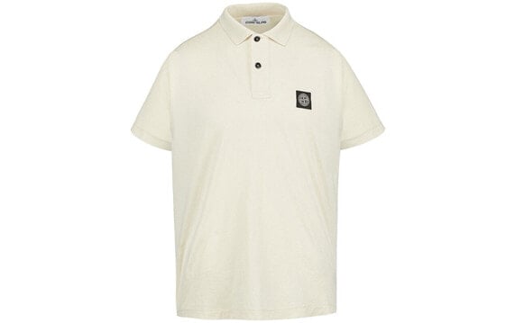 STONE ISLAND石头岛 棉质短袖Polo衫 男款 乳白色 送礼推荐 / Поло STONE ISLAND Polo 741522613-V0093