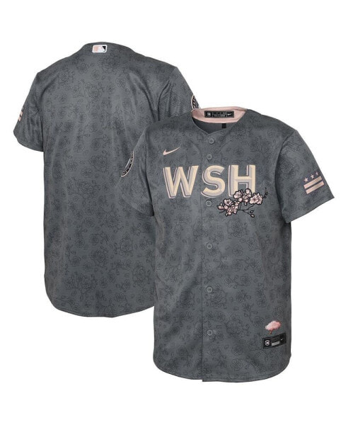 Футболка для малышей Nike серого цвета Washington Nationals City Connect Replica Jersey