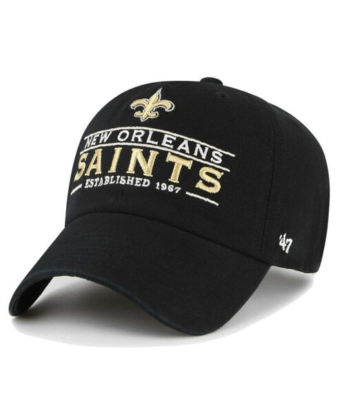 Men's Black New Orleans Saints Vernon Clean Up Adjustable Hat