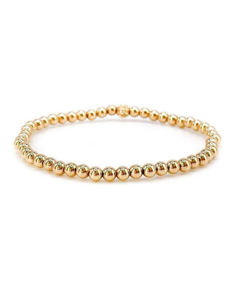 Non-Tarnishing Gold filled, 4mm Gold Ball Stretch Bracelet