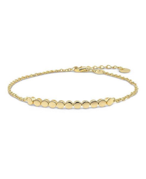 Round Link Chain Bracelet in 14K Gold, 6.5 in adj to 7.5 in, approx. 2.6 grams