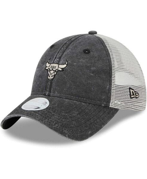 Шляпа женская New Era Chicago Bulls Micro Logo 9TWENTY черная