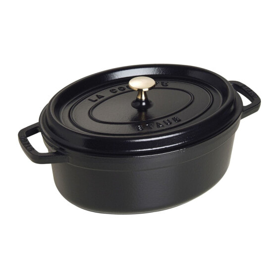 Zwilling STAUB LA COCOTTE - Casserole baking dish - Oval - Cast iron - Ceramic - Gas - Halogen - Induction - Sealed plate - Black - Enamel