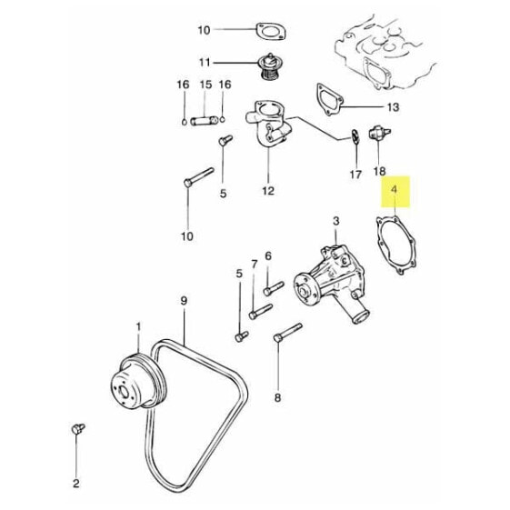 VETUS M3.09 Water Pump Gasket