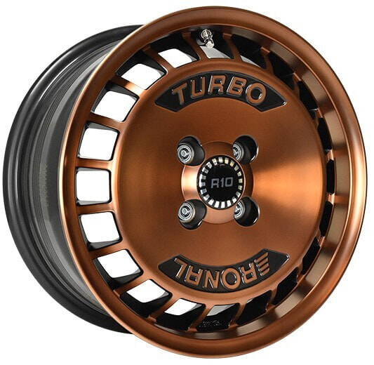 Ronal R10 Turbo copper matt-front diamond cut 7x15 ET37 - LK4/100 ML68