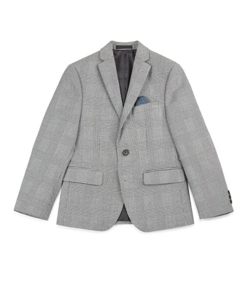 Big Boys Flannel Plaid Classic Sport Coats