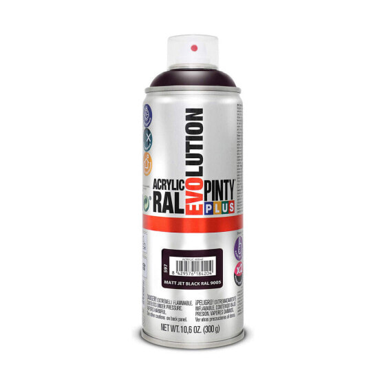 Spray paint Pintyplus Evolution RAL 9005 400 ml Matt Jet Black