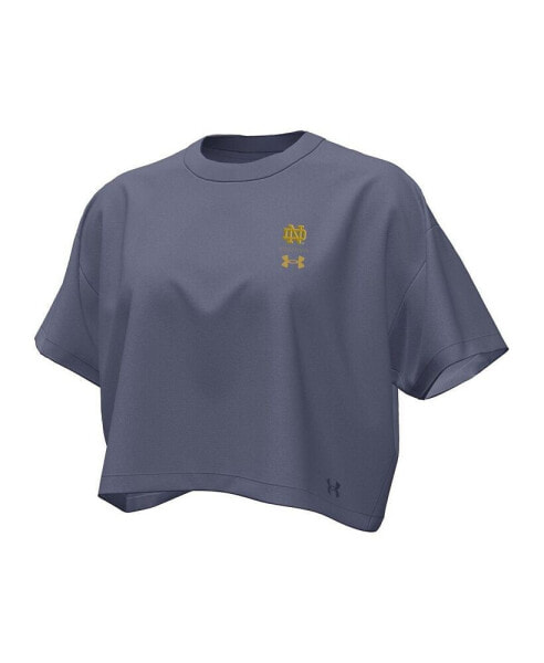 Women's Gray Notre Dame Fighting Irish 2024 Shamrock Series Gameday Boxy Crop T-Shirt