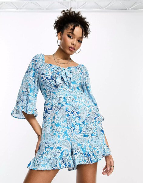 River Island – Playsuit verschiedenen Farben mit Schnürdetail vorne