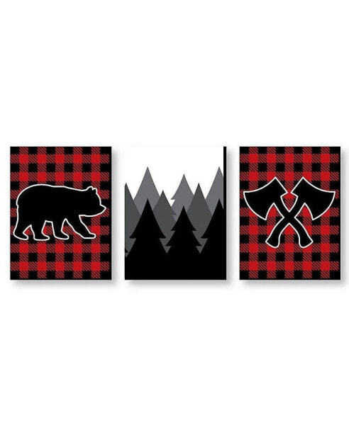 Lumberjack - Channel the Flannel - Wall Art Decor - 7.5 x 10 inches - 3 Prints
