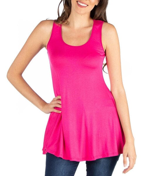 Women's Scoop Neck Sleeveless Tunic Top